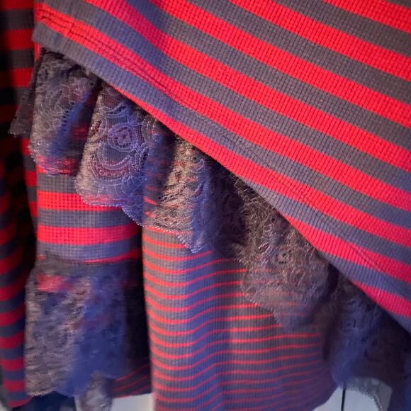 LOGO LORI GOLDSTEIN Cardigan & Tank Set Tunic Length Striped Button Down - Picture 6 of 8